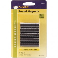 ProMag Round Magnets, 1/2", 50/pkg   563281774